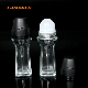  Hot Sell! ! ! 50ml Fancy Solid Cosmetic Deodorant Glass Roll on Bottle for Cosmetic Packaging, Empty Glass Roller Perfume Bottle