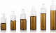  Cosmetics Amber Dropper Glass Round Shaped Perfume Packaging Essential Oil Bottle