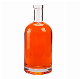 500ml 750ml Vodka Gin Whisky Win Liquor Glass Bottle with Wooden Polymer Stopper manufacturer