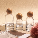  New Design 30ml 50ml 100ml Fragrance Oblique Shoulder Empty Clear Cosmetics Packaging Glass Perfume Bottle with Spray and Colorful Resin Cap