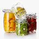  High Borosilicate Glass Sealed Food Cereal Storage Containers Cans Glass Jar with Bamboo Lid