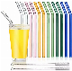 Amazon Top Sell Reusable High Borosilicate Glass Straws 10mm Glass Drinking Straw Set with Custom Logo manufacturer