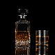 Clear Square High Borosilicate Glass 3 Pieces Whiskey Decanter Set