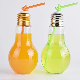  400ml Drinking Juice Bulb Plastic Water Bottle with LED Light