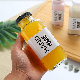 Custom Different Size 8oz French Square Glass Juice Bottles with Metal Lid manufacturer