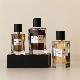  Square Spray Perfume Glass Bottle 30ml 50ml 100ml Luxury Glass Perfume Bottle Botol Parfum with Wooden Cap