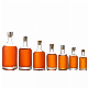  Wholesale 50ml 100ml 200ml 375ml 500ml 750ml Spirits Vodka Gin Liquor Glass Bottle with Cork or Screw Cap