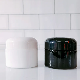  Skincare Packaging Jar White Black Body Scrub Face Body Cream Glass Cosmetic Jar 20g 30g 50g with Black Plastic Lids