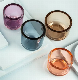  Home Decoration Empty Frosted Glass Candle Jar Home Glass Candle Holder Candle Jar Wholesale