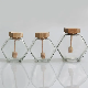  Wholesale Unique Hexagonal Fancy Small Empty Honey Bottles Clear Glass Honey Jar with Wooden Dipper