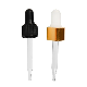  24/410 Silver Aluminum Cap Glass Dropper with Glass Pipette