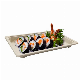  Factory Direct Biodegradable Sushi Tray, Takeaway Sushi Dessert Tray, Bagasse Sugarcane Sushi Container with Lid, Eco Friendly Disposable Sushi Tray