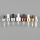  Shiny Silver Aluminum Glass Dropper Cap