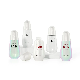  Luxury White 30ml 50ml Oval Shape Essential Oil Eye Face Drop Serum Container Glass Bottle with Press Dropper Cap