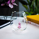  Glass Water Mugs for Drinking High Tumbler Egg Shaped Drinking Glass Cup for Juice