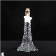  Paris Eiffel Transparent Glass Bottle with Cork