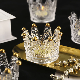  Hot Selling Crystal Crown Tealight Candle Holder Glass Container for Jewelry Storage