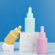  30ml Flat Shoulder Gradient Color Custom Serum Bottle Frosted Essential Oil Glass Dropper Bottle with Gift Box