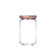  Airtight Canisters Candy Snack Glass Storage Jars Kitchen Food Container with Bamboo Lid