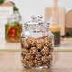  2.2L 74.4oz Pickle Airtight Custom Clear Glassware Honey Food Storage Jar with Ripple