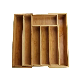  Expandable Bamboo Kitchen Drawer Organizer Wood Cutlery Tray for Kitchen Silverware