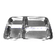 Custom Stainless 304 Stainless Steel Square Dish Food Trays Kitchen Tableware Tray