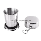  Kloud City 5.1 Oz (150 ML) Stainless Steel Foldable Pocket Water Wine Cup Telescopic Shot Glass Keychain Collapsible Travel Mug Esg10318
