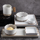  Wholesale Korean Vintage Lines Restaurant Porcelain Tableware Plate Bowl Dish Mug Dinnerware Set