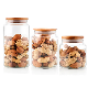 Bamboo Lid Borosilicate Glass Storage Bottle Jars Containers