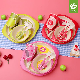  Wholesale Biodegradable Bamboo Fiber Tableware Kids Baby Fork Spoon Plate Bowl Cup Sets Food Grade Children Dinnerware Sets