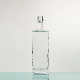  China Factory Price Thick Bottom Vodka/Brandy/Whiskey/Square Clear Glass Liquor Bottle