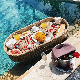  Floating Tray for Pool Rattan Woven Floating Holder