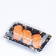 Recycleable Rectangle Black Plastic Food Containers Take Away Sushi Tray