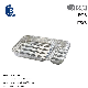  2 Compartment Aluminum Foil BBQ Grilling Cooking Food Tray with Holes
