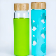 Wholesale Heat-Resistant Glass Large Mouth Glass Water Bottle with Silicone Sleeve
