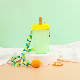 Ice Cream Straw Plastic Girl′s Portable Water Bottle