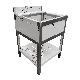  Commercial Customized Dimension 0.6m 0.8m 1.0m 1.2m 1.5m 1.8m 2.0m Square Rectangular Kitchen Single Double Thriple Bowls Stainless Steel Sink Set
