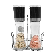  Stainless Steel Body Ceramic Grinder Glass Jar Houseware Sleek Design Works Pepper and Mill Set