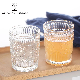  Factory 10oz 300ml Retro Embossed Crystal Clear Transparent Sunflower Whiskey Coffee Water Glass Cup Mug Tumbler for Bar