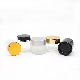  30ml Frosted Clear Glass Cosmetic Jar Container with Matte Gloss Silver Cap