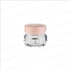  15g 30g 50g Glass Cream Jar Custom Pink Color Wholesale Cosmetic Container
