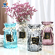  China Manufacturer Nordic Style Transparent Crystal Glass Flared Flower Vase for Sale