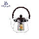  600ml High Borosilicate Glass Tea Pot with Stainless Steel Infuser Glass Pitcher