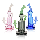  Esigo Simple Style Functional Recycler Slime Combined Transparent Colors with Clear Bowl Shisha Hookah DAB Oil Rig Glass Smoking Water Pipe