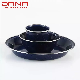  Korean Style Handmade Plates Sets Dinnerware Hotel Restaurant Food Contact Safe Mug Eating Enamel Carbon Steel Bowl Set