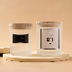  Colored Glass Candle Jars Candle Container with Bamboo Lid Clear Matte Frosted Black White Candle Bottle Home Decoration