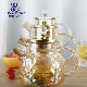  Garbo Luxury Gold Plated Borosilicate Glass Engraved Diamond Glass Pitcher 1L with Wooden Lid