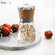  Kitchen Pepper Glass Grinder Glass Spice Bottle with Bamboo Lid