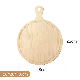  Pine Round Pizza Tray Wooden Baking Handle Pizza Plate Zero-Waste