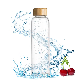  Portable 550ml 750ml 1000ml High Borosilicate Glass Bottle with Bamboo Lid and Custom Logo